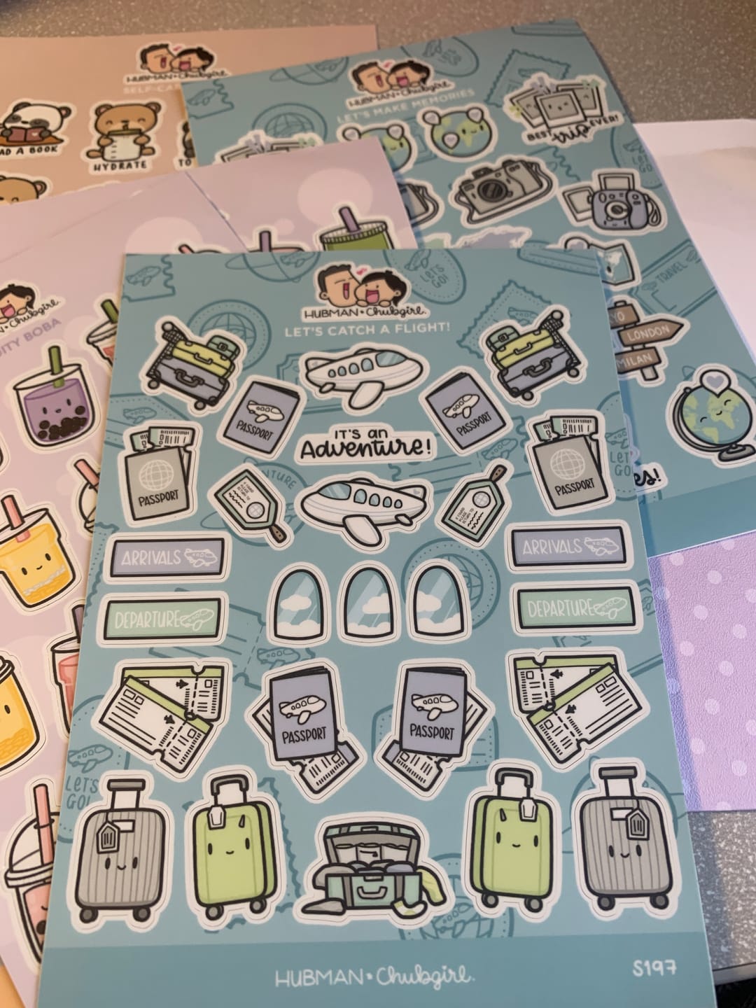 Customer photo review of Let's Catch a Flight Sticker Sheet