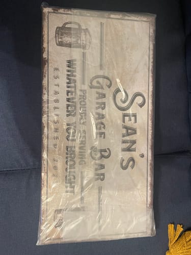 Customer photo review of Garage Bar Sign