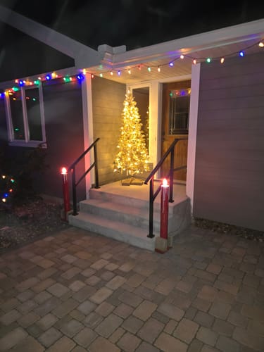 Customer photo review of Stair Handrail Wall Extension
