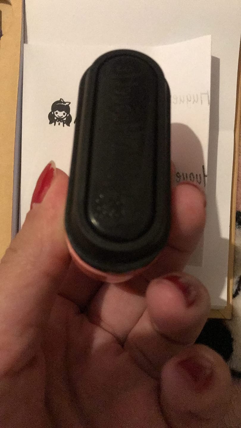 Customer photo review of Swivy™ Personalisierter Namensstempel (schwarze Tinte)