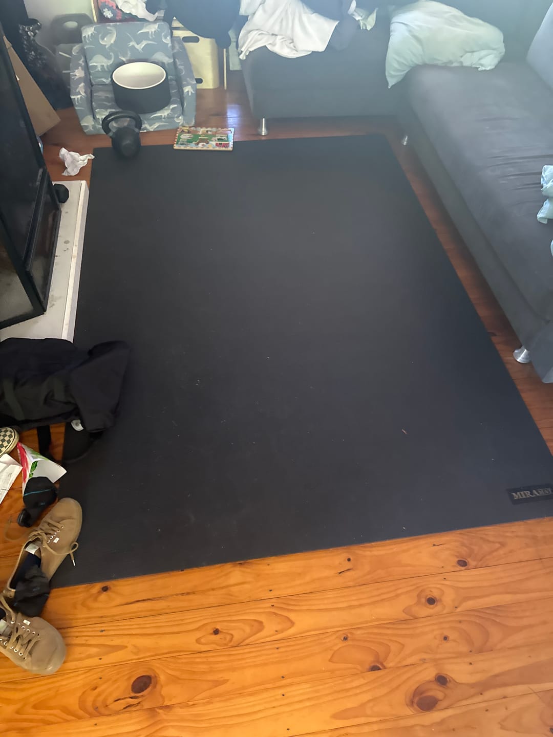 Customer photo review of Miramat® Mega - 214cm x 153cm - Very Large Exercise Mat - In Stock