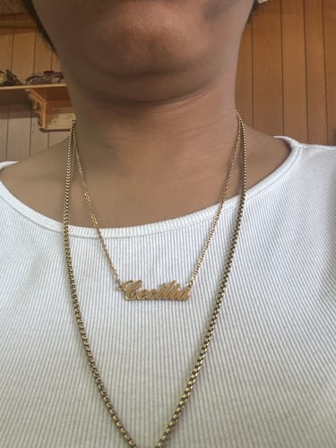 Customer photo review of Personalized Name Necklace