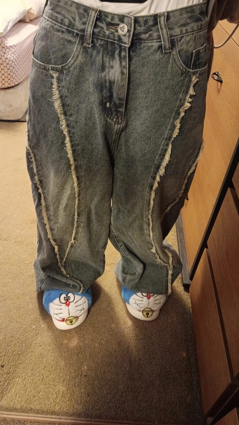 Customer photo review of Aelfric Eden Baggy Fringe Jeans