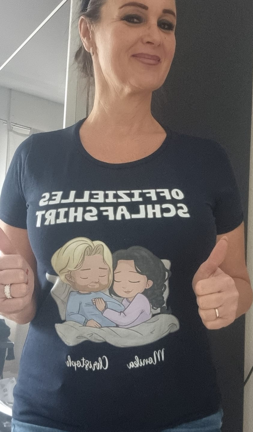 Customer photo review of Offizielles Schlafshirt - Personalisiertes T-Shirt für Paare