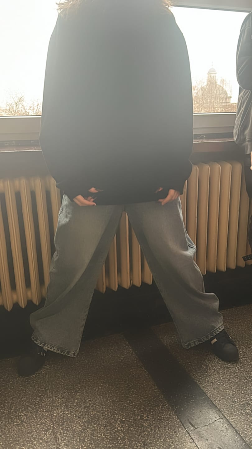 Customer photo review of Aelfric Eden Double Waist Baggy Jeans