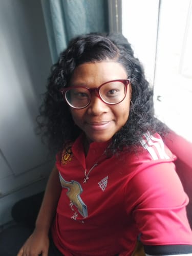 Customer photo review of Brazilian 4x4 Lace Wig - Water Curl - 14"