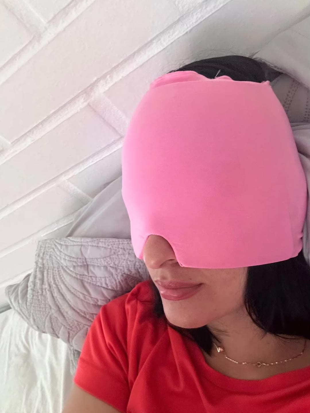 Customer photo review of Migraine Relief Cap