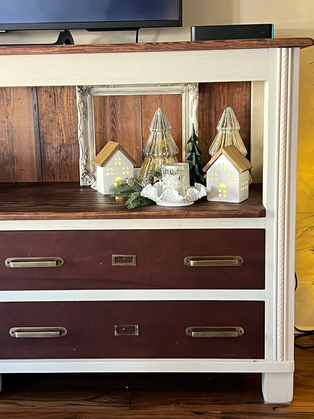 Customer photo review of Brass Antique Round Drawer Pulls with Backplate