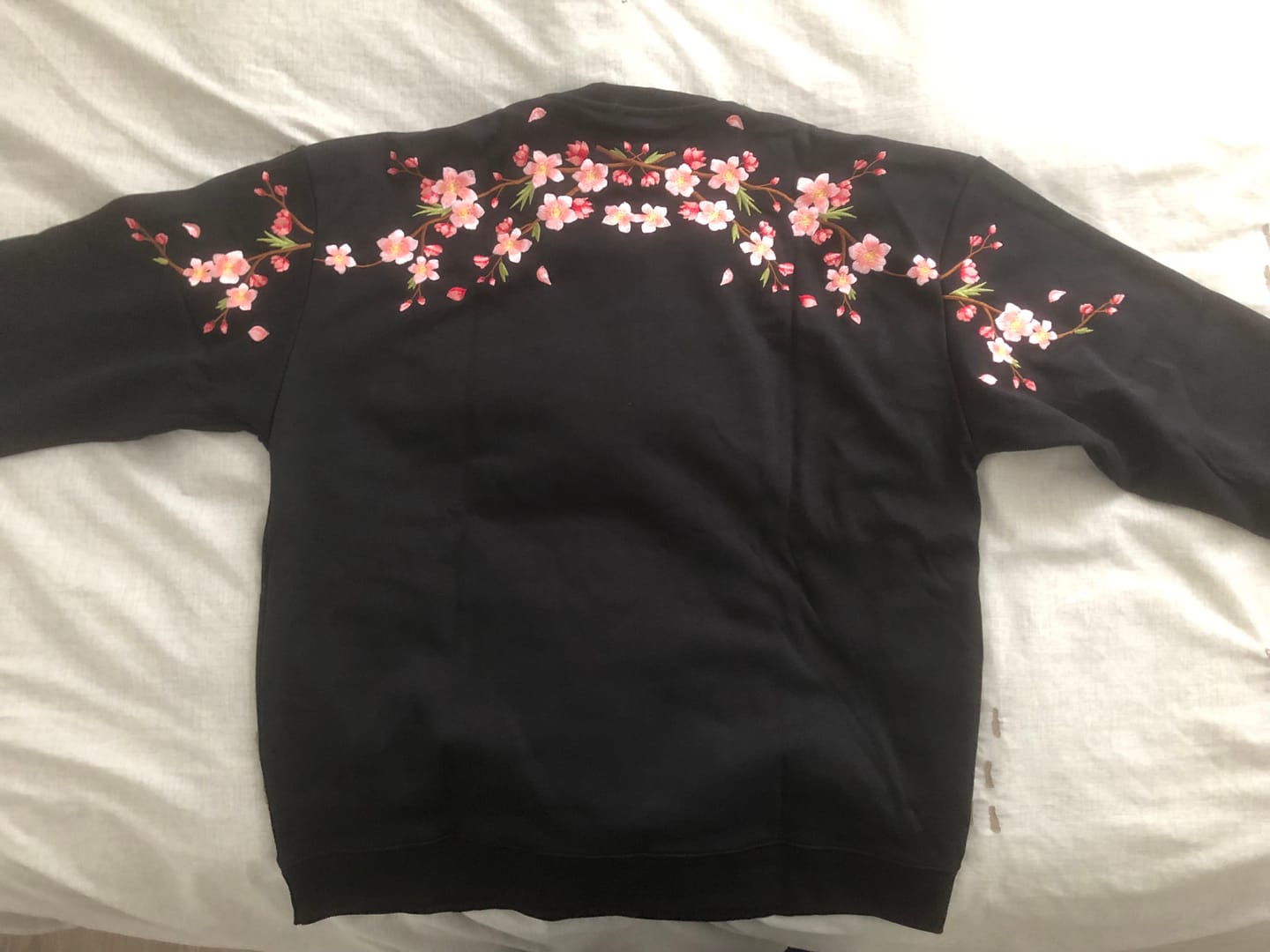 Customer photo review of Sakura Embroidered Sweatshirt
