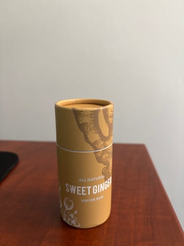 Customer photo review of Sweet Ginger Vapor Rub