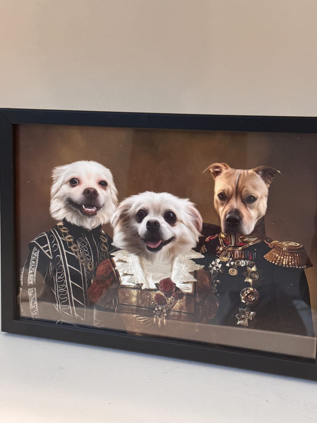 Customer photo review of The Nobles: Custom Pet Portrait