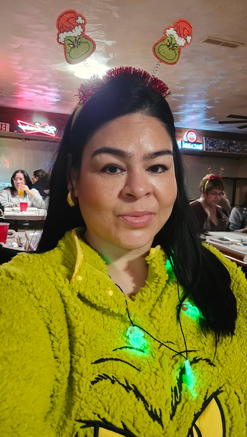 Customer photo review of Drop Stud Earrings