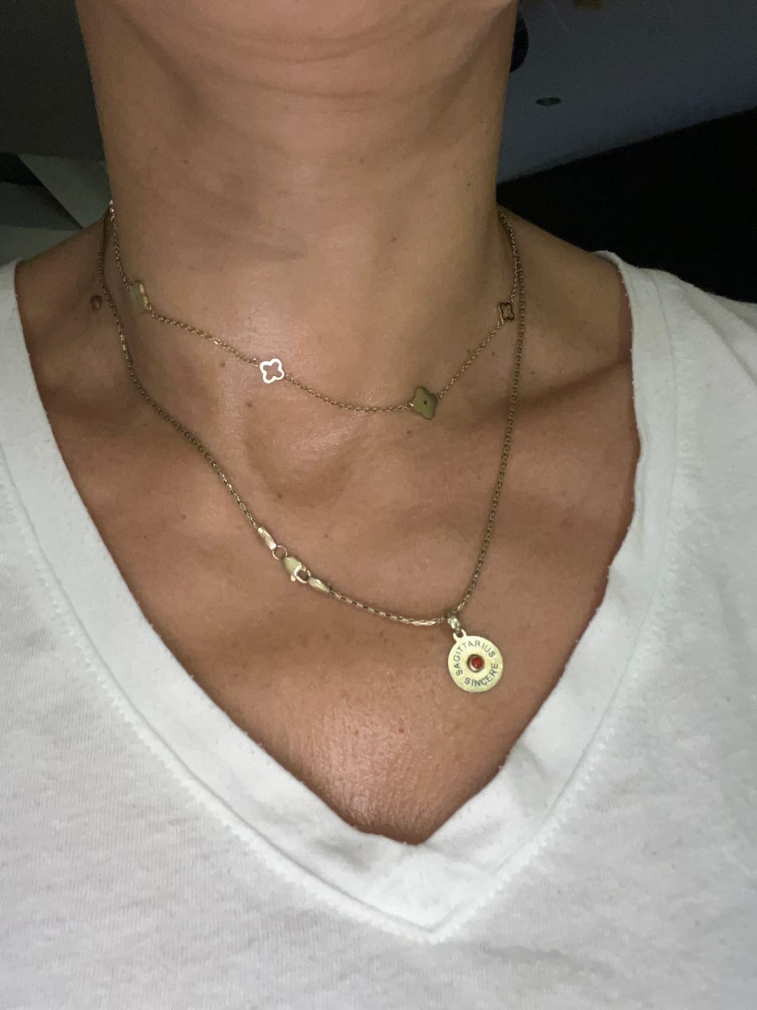 Customer photo review of Multi Clover Necklace