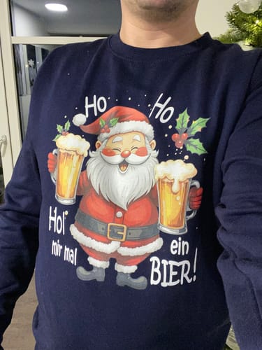 Customer photo review of Ho Ho Hol mir mal ein Bier! - Pullover