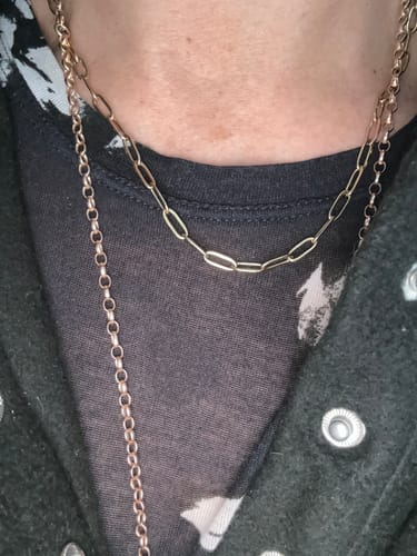 Customer photo review of Paperclip Necklace