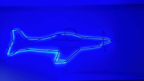 Customer photo review of Your Custom Aircraft Silhouette Metal Wall Art