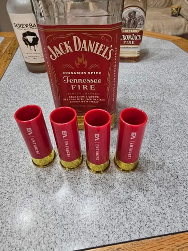 Customer photo review of 12 GAUGE SHOT GLASSES (4 SET)