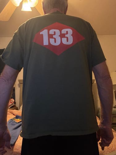 Customer photo review of Double-Sided NMCB-133 Beep Seabees Emblem T-Shirt