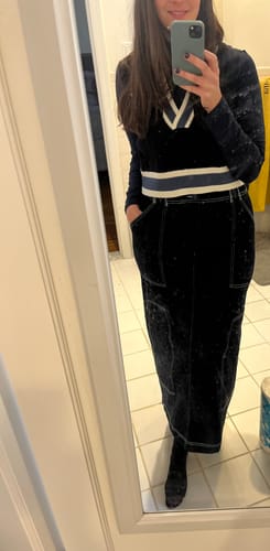 Customer photo review of VARSITY VEST-NAVY