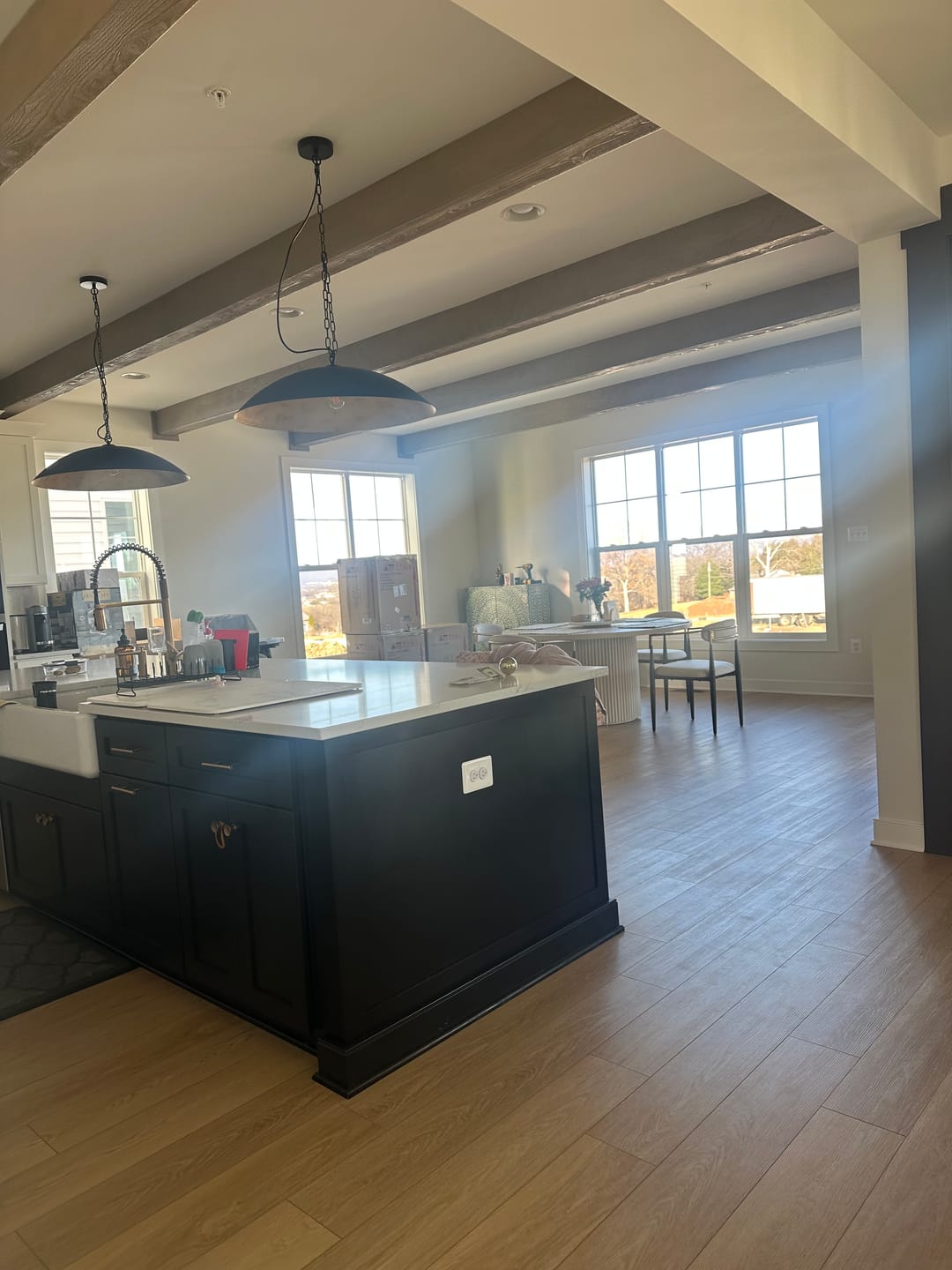 Customer photo review of Vintage Oversized Flat Dome Metal Pendant Light
