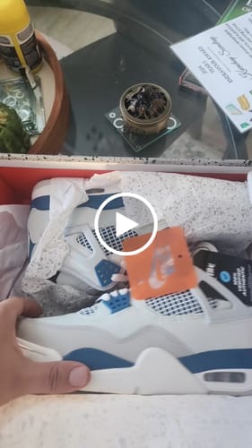 Customer video review of Nike Air Jordan 4 Retro 'Military Blue' 2024