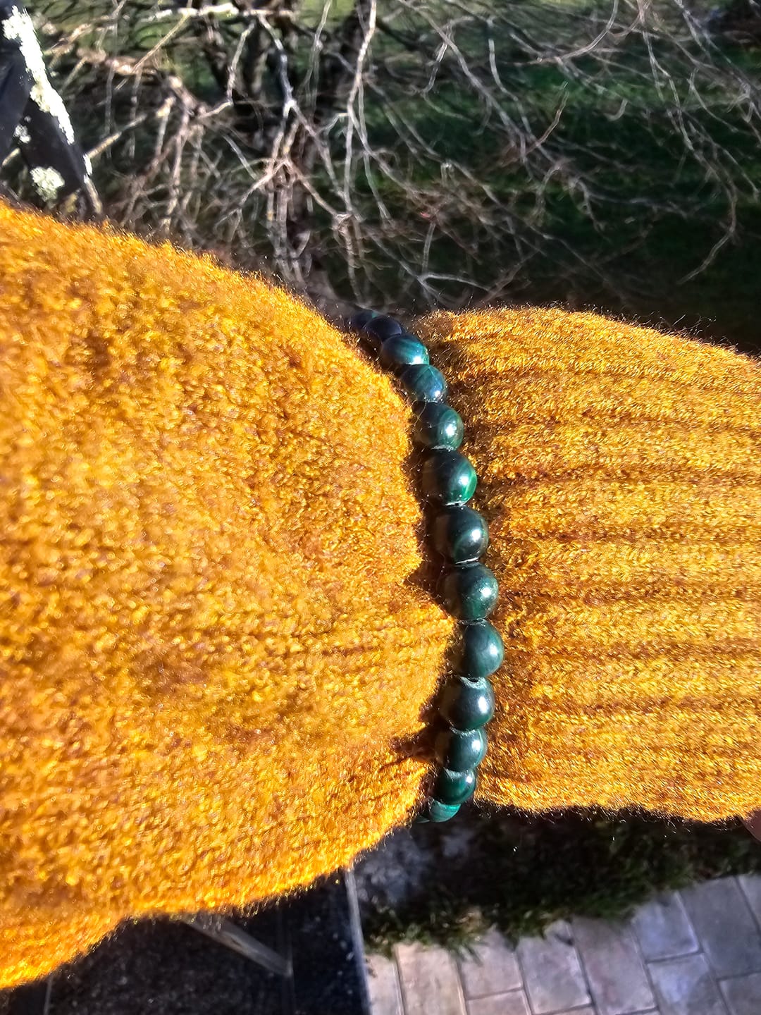 Customer photo review of Bracelet Malachite 6mm