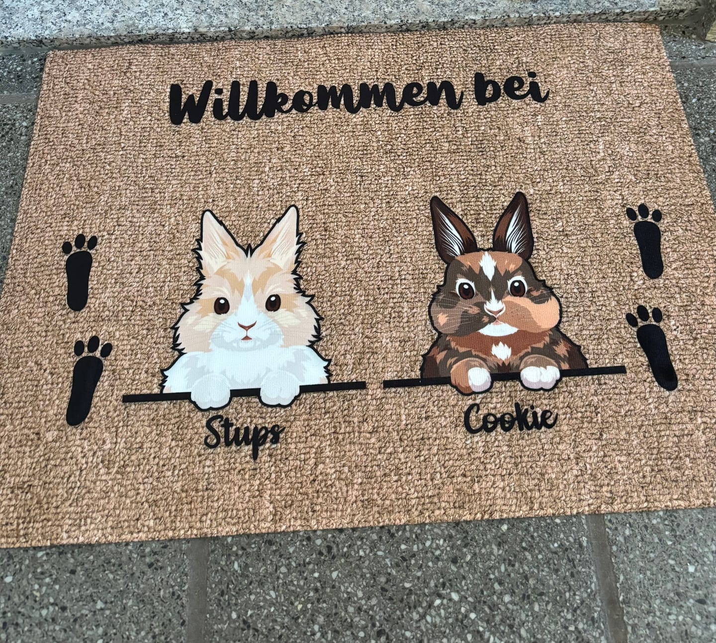Customer photo review of Alle meine Fellnasen - Individuelle Fußmatte