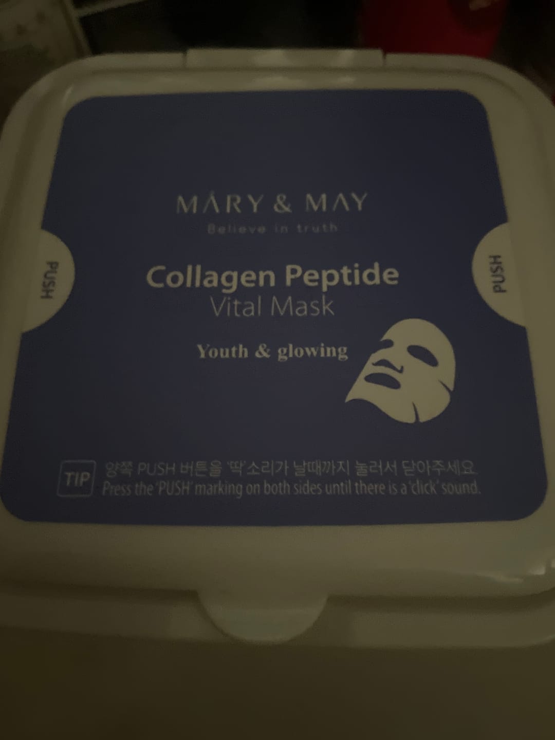 Customer photo review of Mary & May - Masques - Collagen Peptide Vital Mask (30 pc)