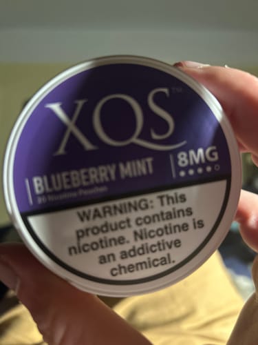 Customer photo review of Blueberry Mint Nicotine Pouches