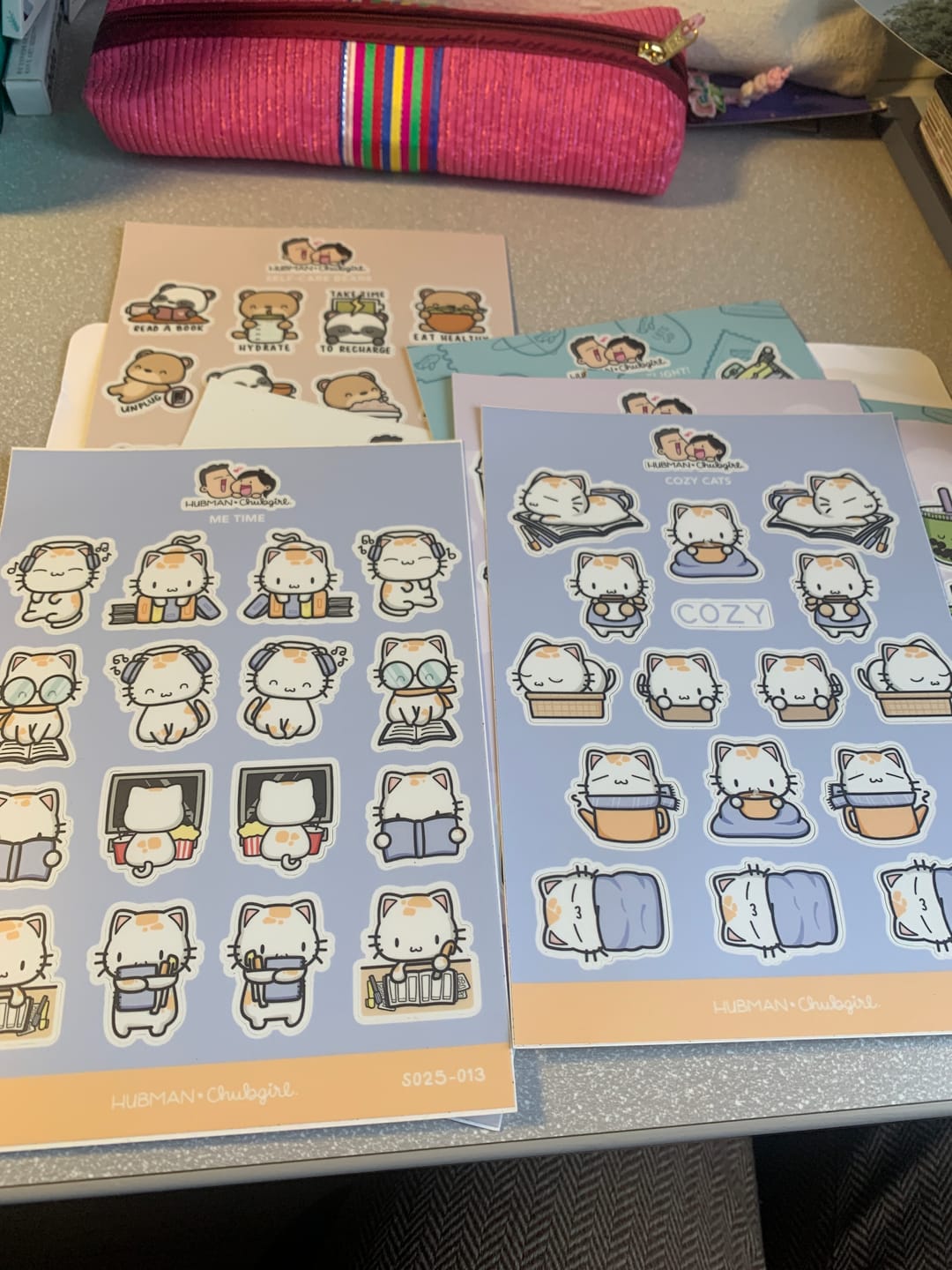 Customer photo review of Sticker Sheet - Cozy Cats
