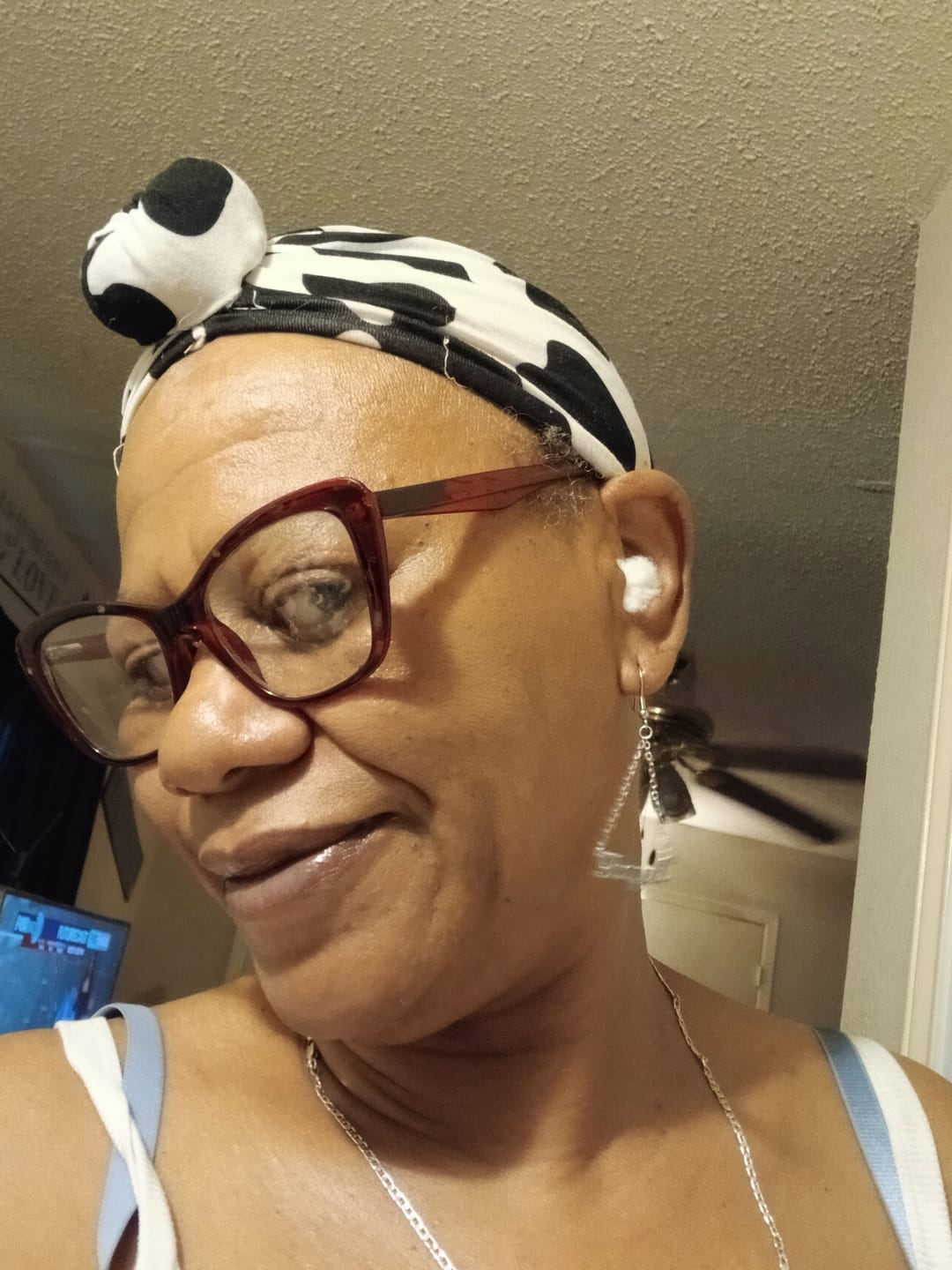 Customer photo review of Name Dangle Earrings