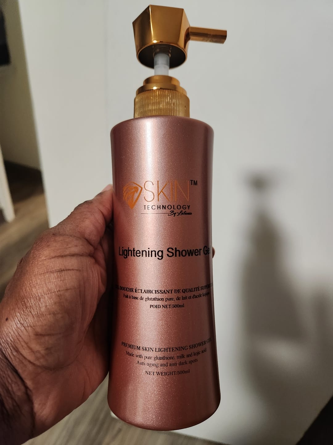 Customer photo review of Premium Skin Lightening Shower Gel