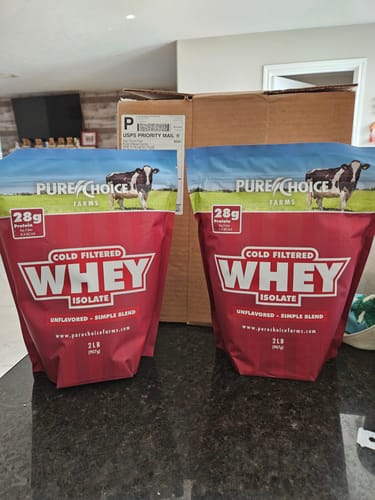 Customer photo review of Whey Protein Isolate Unflavored