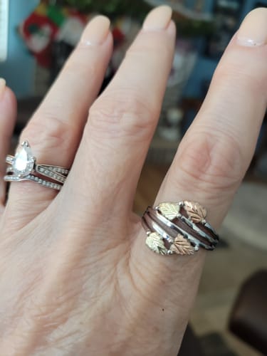 Customer photo review of Wide - Sterling Silver Black Hills Gold Ring