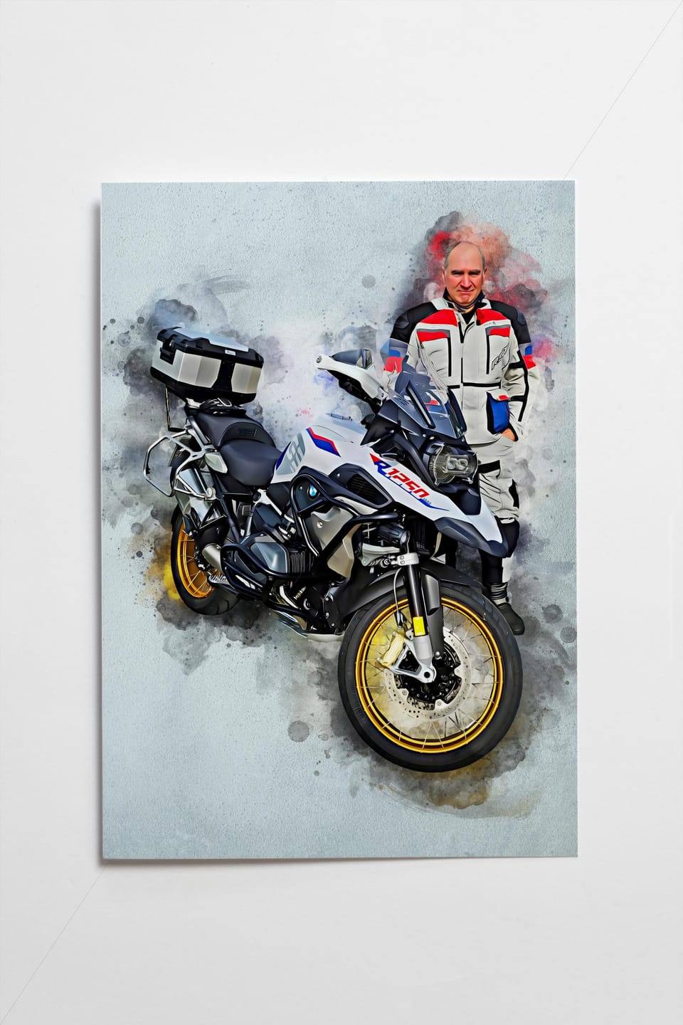 Customer photo review of Dein Motorroad als Aquarell Poster | Geschenk für Motorradfahrer