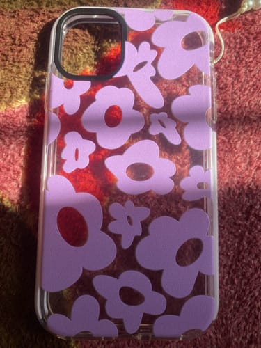 Customer photo review of Daisy Floral Pattern Designer Impact Proof Silicon Case for iPhone With Beaded Charm