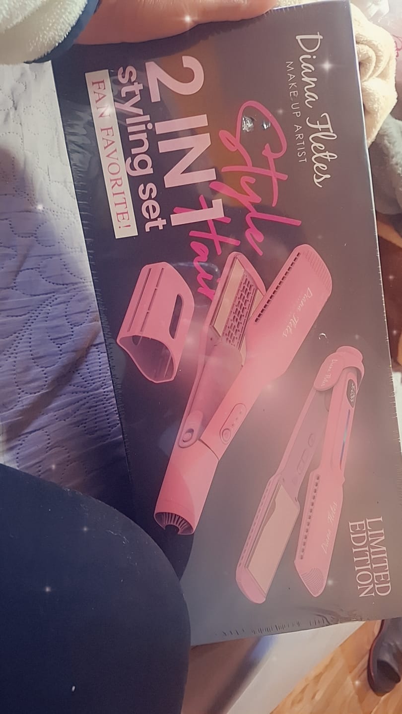 Customer photo review of Set Plancha Profesional Infrared + Plancha 2 En 1 Para Cabello Mojado TITANIUM GALVANIZADO
