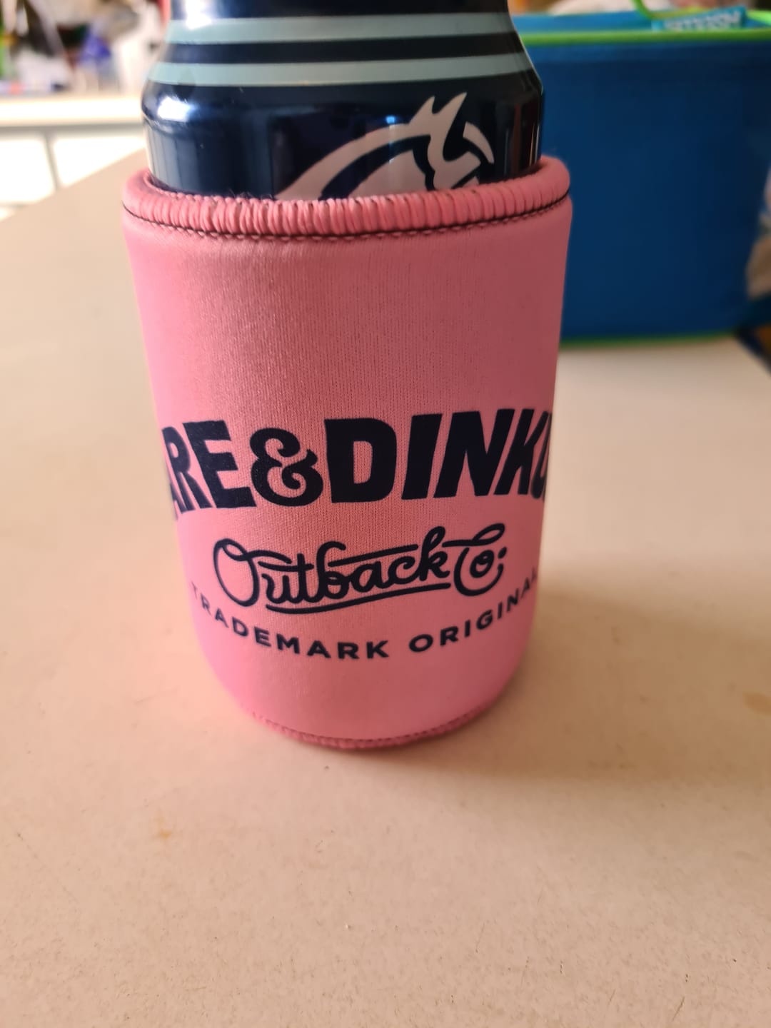 Customer photo review of Premium Stubby Cooler Pink