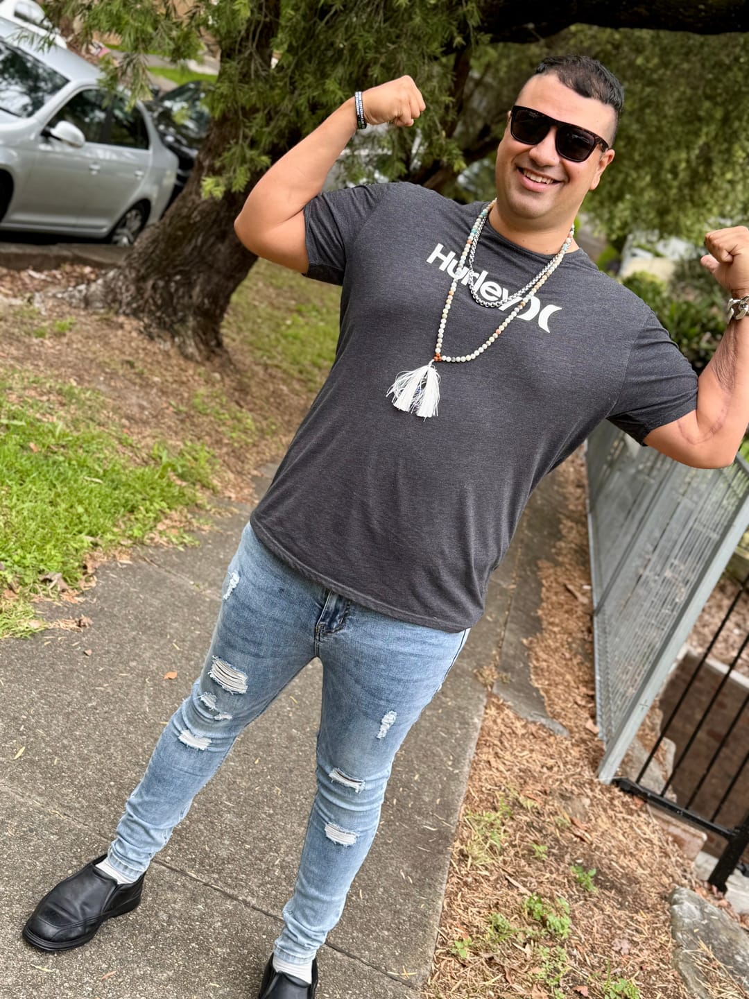 Customer photo review of Blue Ripped Jeans
