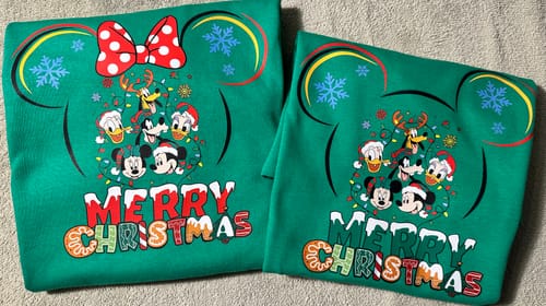 Customer photo review of Merry Christmas Disney - Disney Christmas DTF Transfer