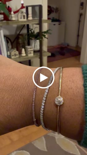 Customer video review of M & Co. White Gold Diamond Tennis Bracelet