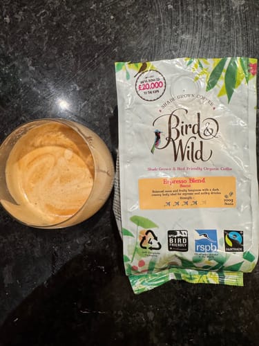 Customer photo review of Dark Roast Espresso Fairtrade Organic Coffee Beans and Ground - 200g, 500g, 1kg