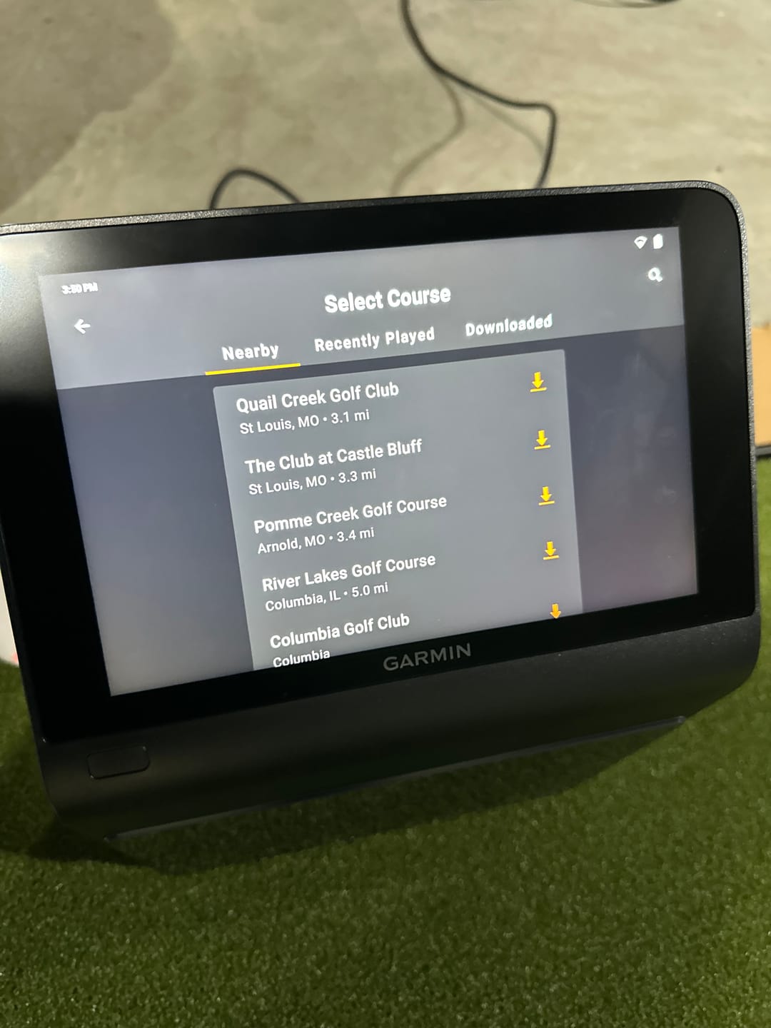 Customer photo review of Garmin Approach R50 Launch Monitor and Golf Simulator