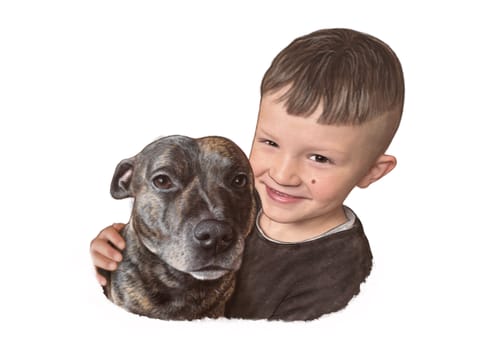 Customer photo review of Charlie's Drawings' Emotional Family Portraits