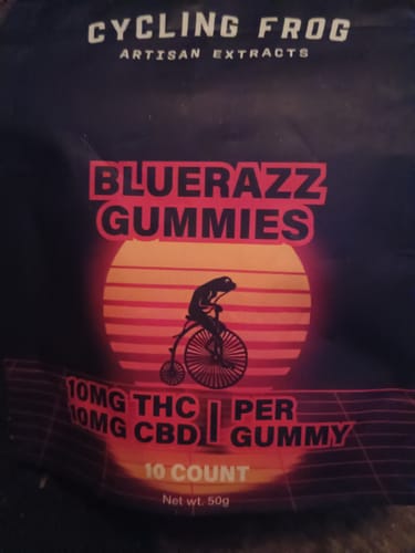 Customer photo review of BlueRazz Gummies, 10mg THC + 10mg CBD