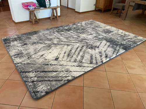 Customer photo review of The Mellow Mat® Designer Print | Grey Expressions (Soft Touch Sensory Tatami Rug)