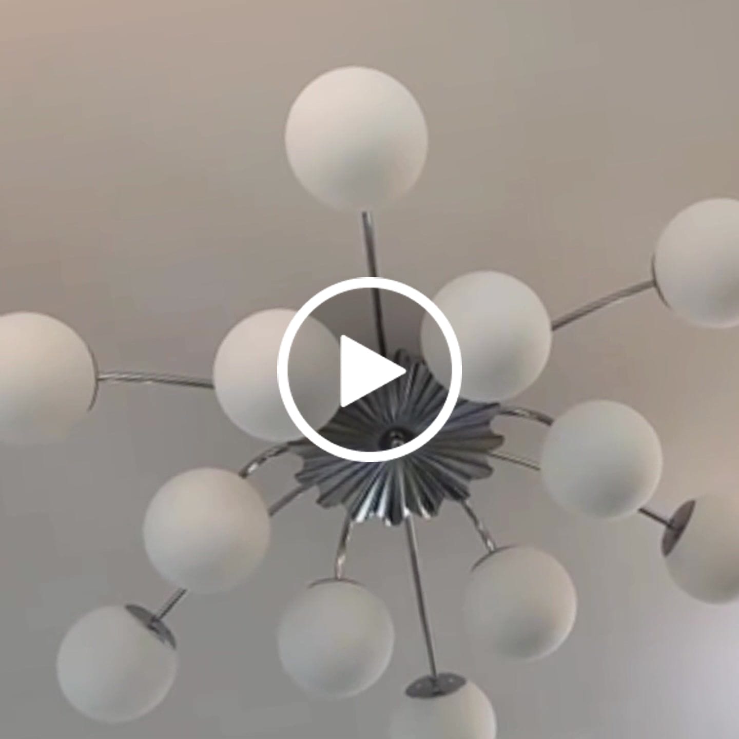 Customer video review of Blossom 12-Light Opal Glass Bubble Semi Flush Chandelier