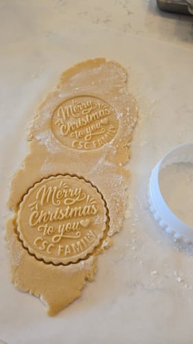 Customer photo review of Custom Christmas Cookie Stamp