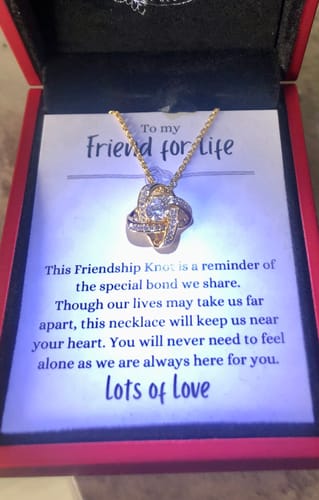 Customer photo review of Friend for Life Love Knot Necklace - FR4