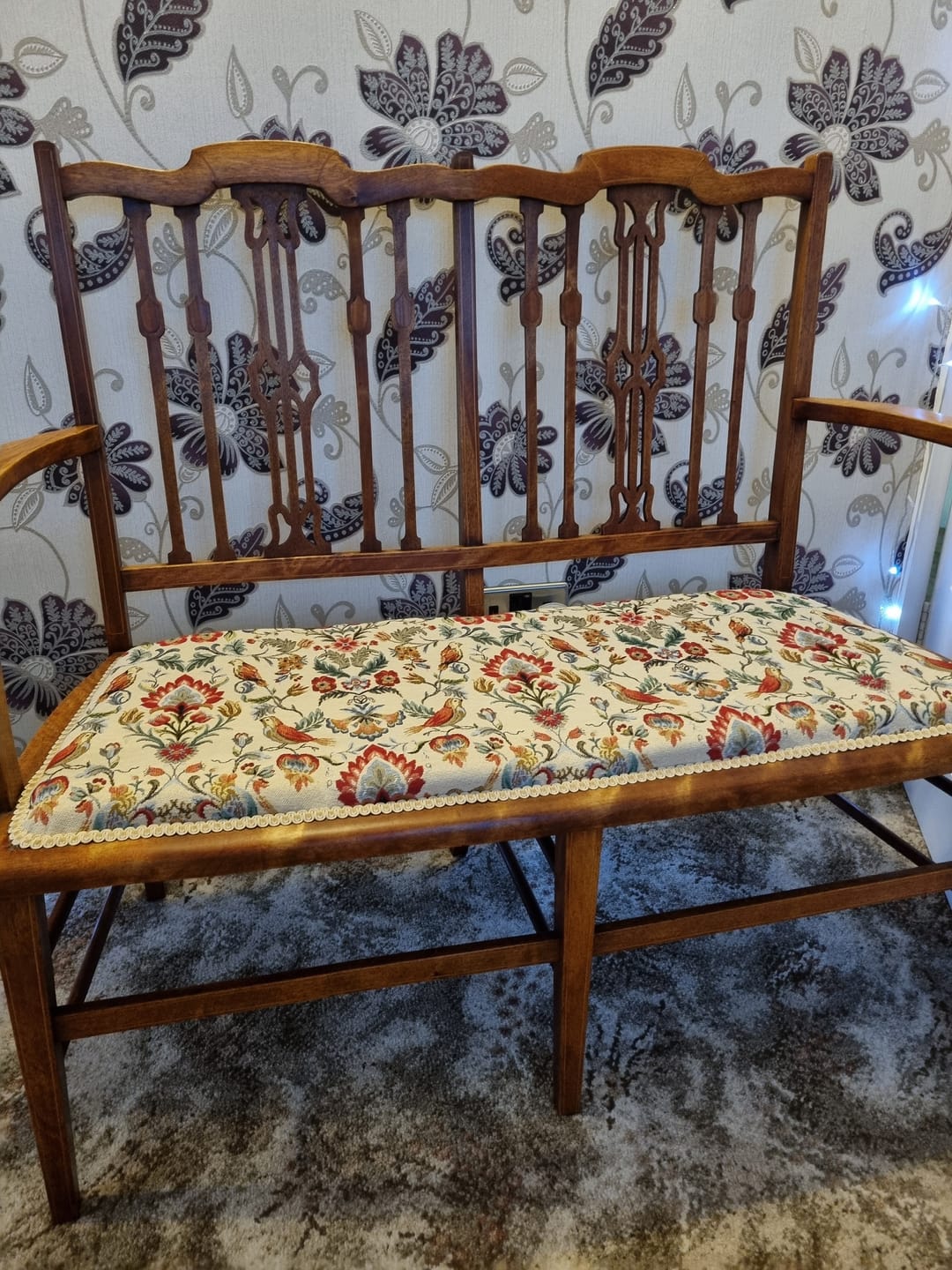 Customer photo review of Birds and Flowers Tapestry Fabric